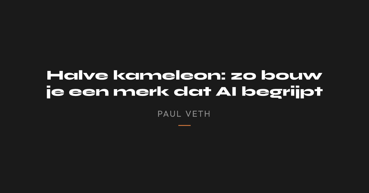 Waarom je als ondernemer maar een halve kameleon moet zijn