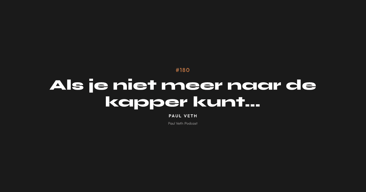 Als je niet meer naar de kapper kunt...