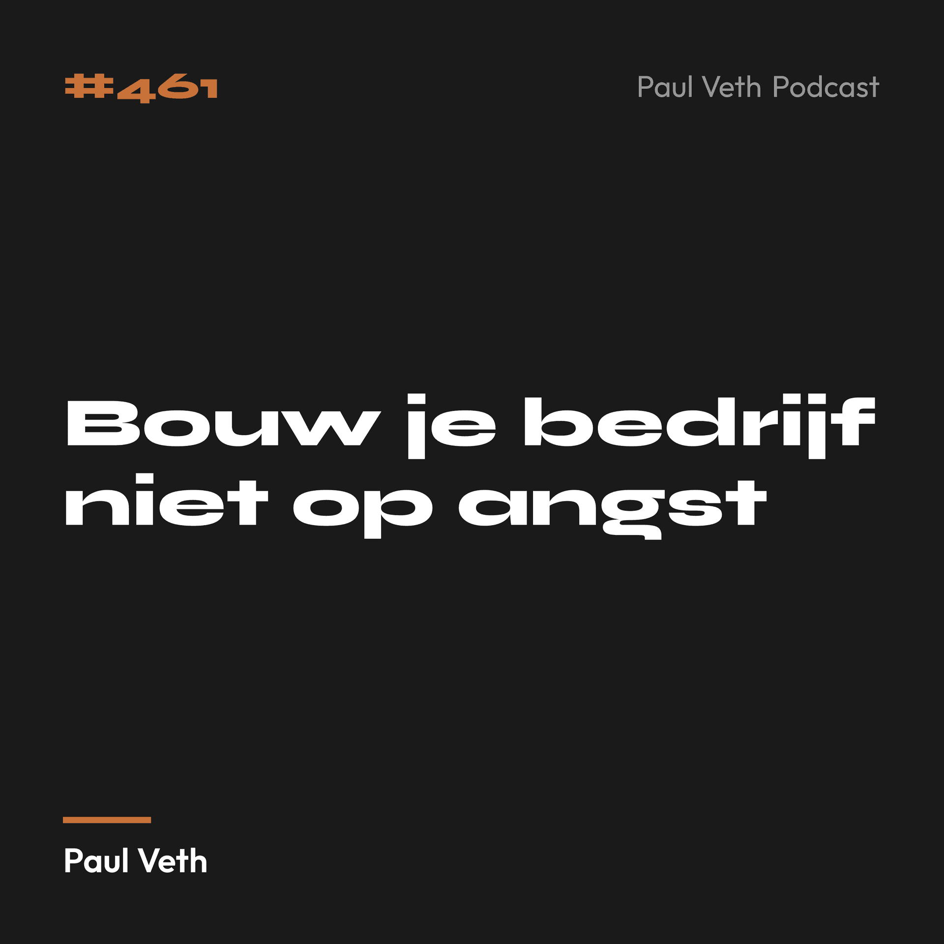 Bouw je bedrijf niet op angst