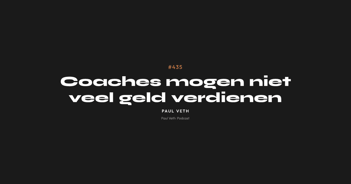 Coaches mogen niet veel geld verdienen