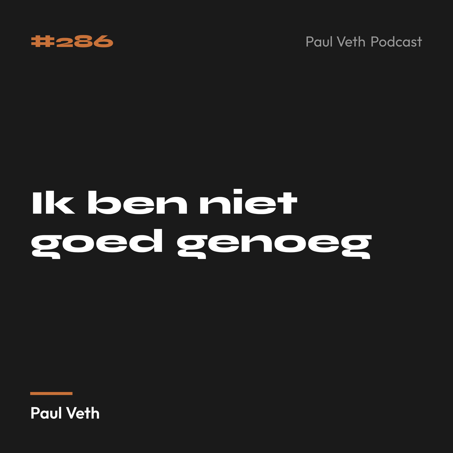 Ik ben niet goed genoeg