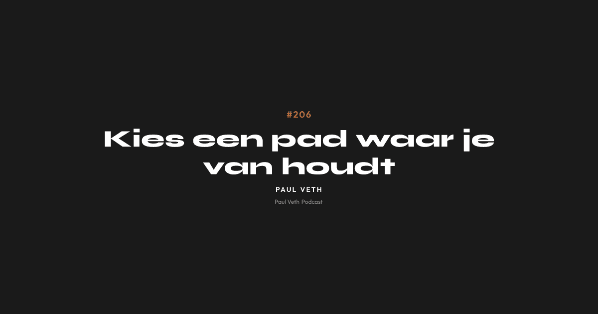 Kies een pad waar je van houdt
