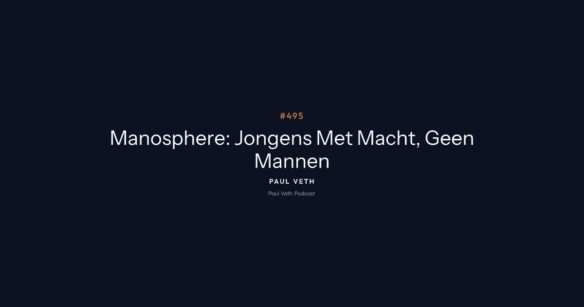 De Manosphere Is Geen Mannelijkheid