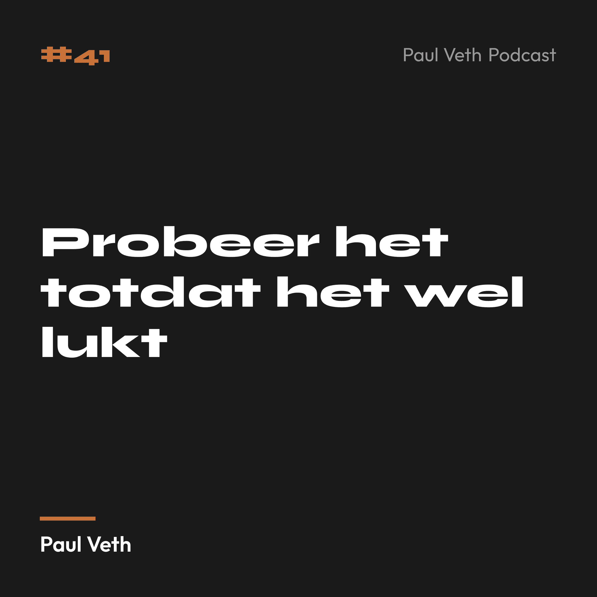 Probeer het totdat het wel lukt