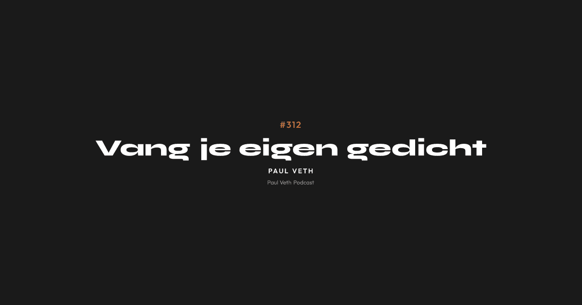 Vang je eigen gedicht