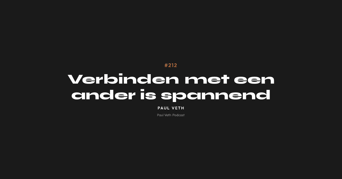 Verbinden met een ander is spannend