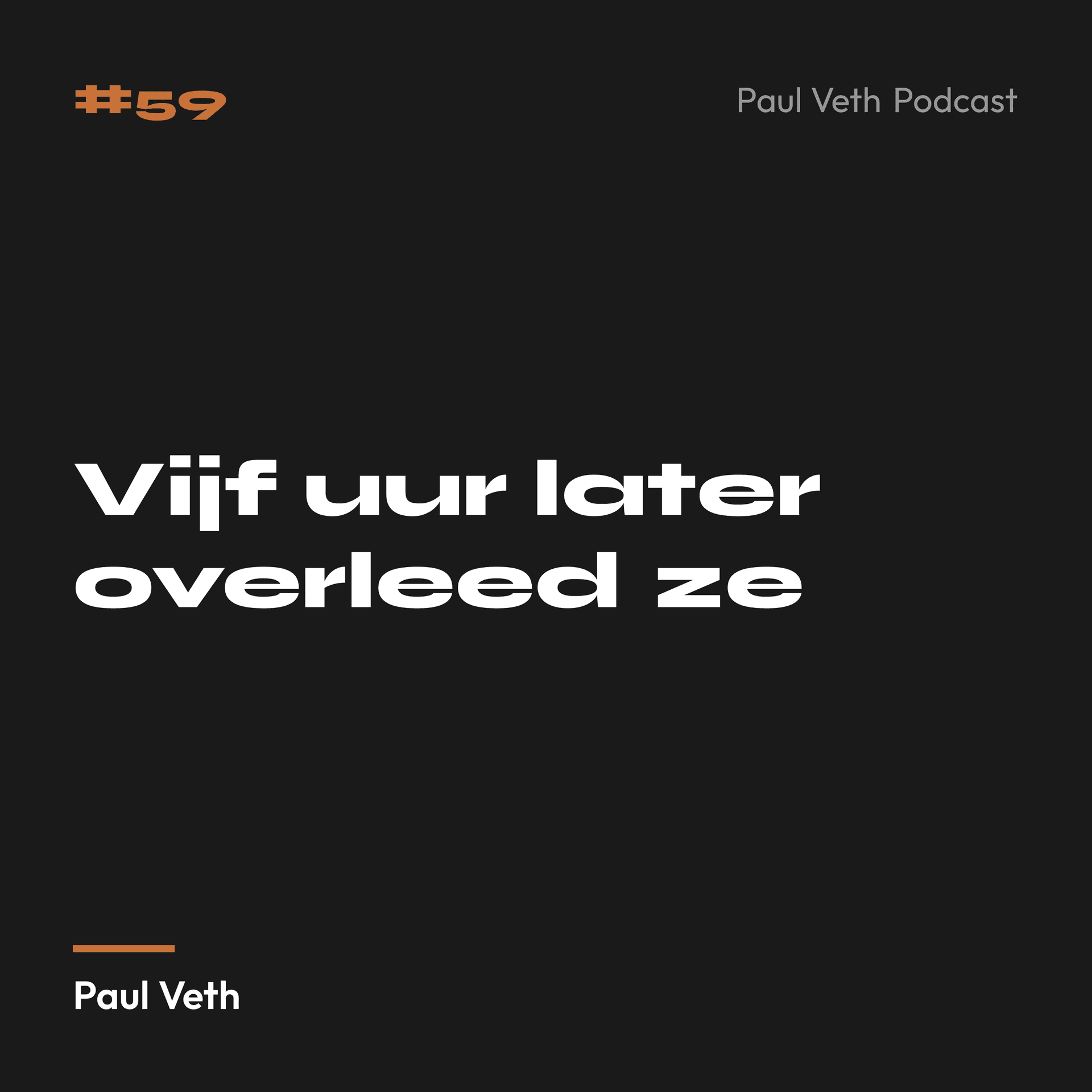 Vijf uur later overleed ze