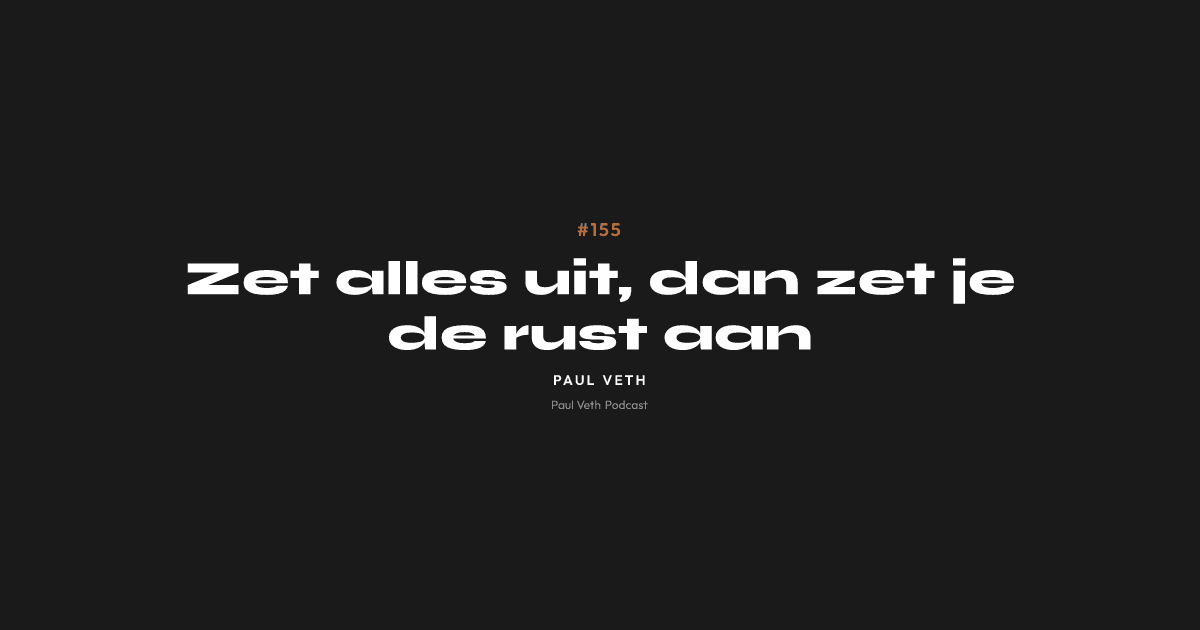 Zet alles uit, dan zet je de rust aan